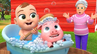 Bath Song (Farm Version) + MORE Funny Nursery Rhymes & Kids Songs