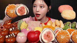 SUB)비쥬얼폭발 떡 먹방!🍡초코크림떡 과일찹쌀떡 튀김치즈떡 꿀떡 개성주악까지 디저트 꿀조합 Fruit Cream Tteok Dessert Mukbang Asmr