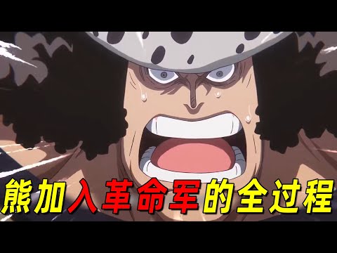 【海贼王最新】大熊加入革命军的完整过程！龙率领人妖王伊万勇救大熊