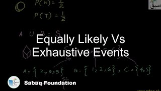 Equally Likely Vs Exhaustive Events