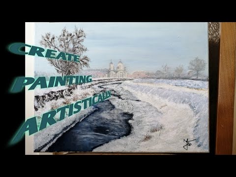 Proces stvaranja slike Zvona u zimsko... 