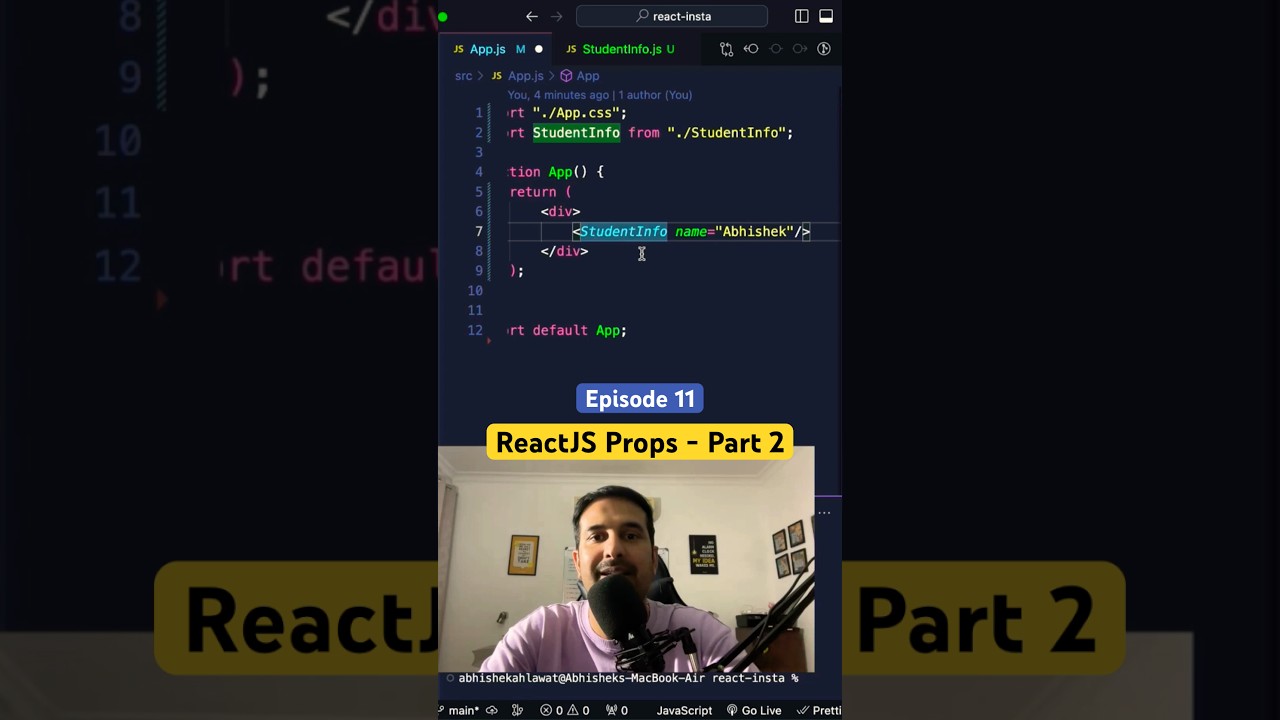 ReactJS Props for beginners - Part 2 #reactjs #reactjstutorial