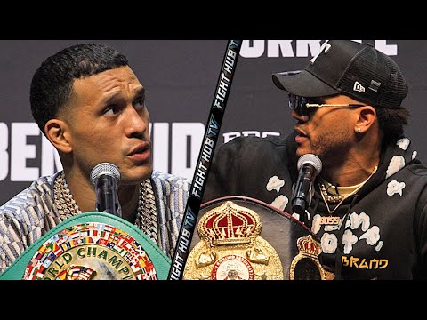 David Benavidez & David Morrell get HEATED in verbal exchange at press conference!