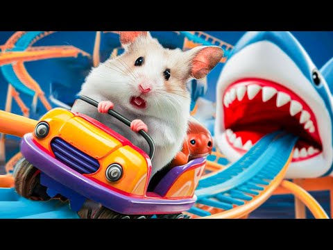 🐹 Hamster’s Daring Escape: Car Traps on the Railway Maze | Adorable Hamster Adventures