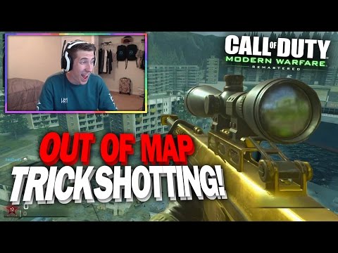 OUT OF THE MAP TRICKSHOTTING ON MODERN WARFARE REMASTERED! ft. Red Randumb