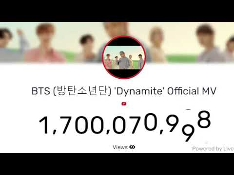 Copy of BTS  'Dynamite' M/V live views count