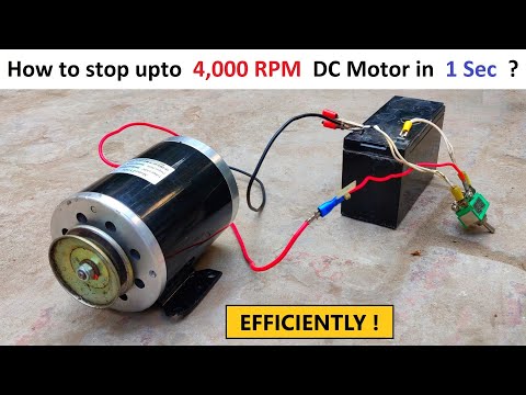 24v 500w DC Motor upto 4000 RPM - How to stop it in less than 1 Second ?
