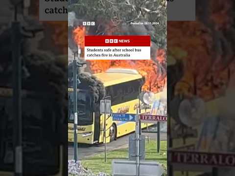 Students safe after school bus catches fire in Australia. #Australia #BBCNews
