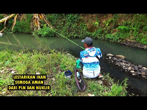 Mancing ikan untuk di lepas ke penggalian danau TABA