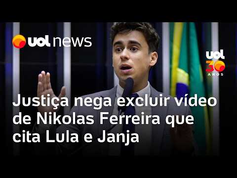 Justiça do DF nega pedido para excluir postagem de Nikolas Ferreira que citava Lula e Janja