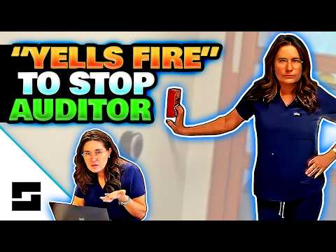 Crazy Lady Pulls Fire Alarm To Force Auditor To Leave