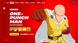 *NEW* FORTNITE ITEM SHOP! (ONE PUNCH)