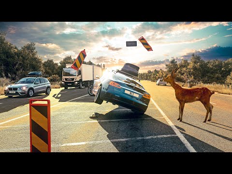 Car Crashes and Dangerous Driving #02 - BeamNG Drive