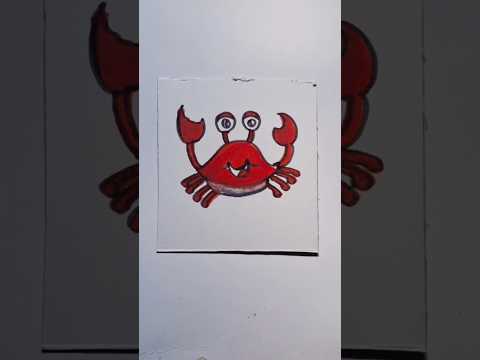 How to draw crab 🦀 😋 #shortsfeed #drawing #art #crab