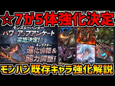 モンハンコラボ 既存キャラ強化完全解説！☆7は5体強化決定！神運営キタ【パズドラ】