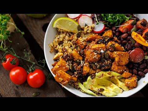 High Protein Wholefood Bowl in 5 Minutes | Low Calories & Oil Free