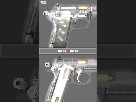 CZ 52 Roller Lock vs CZ 75 Short Recoil: PISTOL Animation!