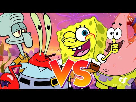 Bob Esponja y Patricio vs Don Cangrejo y Calamardo #rap #batalladerap #epicabatalladerap
