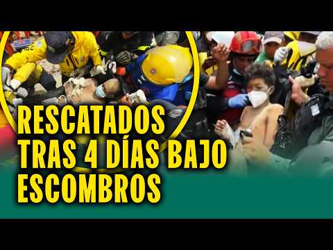 Esperanzadores rescates en Venezuela: Padre e hijo son salvados luego de 4 días de terremotos