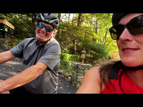 Mike and Angie Skinner cruise through the paddock on their Buzz Ebikes | Buzz Bicycles | Centris