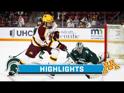 Michigan State at Minnesota | Highlights | Big Ten Hockey | Nov. 26, 2023