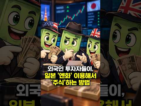 외국인 <strong>투자자들이</strong>, 일본 '엔화' 이용해서 '주식'하는 방법