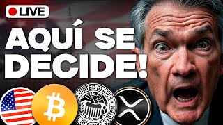 🔴 J. POWELL en VIVO!  LLEGAN RECORTES en TIPOS DE INTERÉS! TRUMP CELEBRA! | BITCOIN - XRP en español