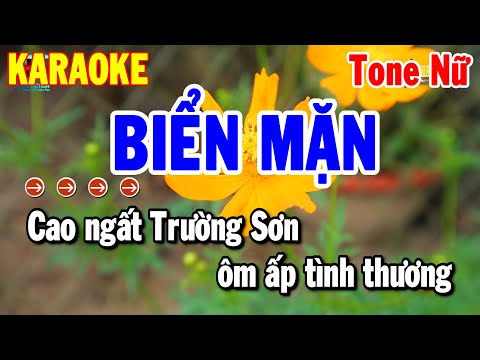 Karaoke Biển Mặn Tone Nữ Nhạc Sống Trữ Tình Chuẩn Dễ Hát | Thanh Hải