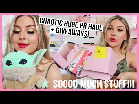 ? the biggest PR HAUL ever... and its chaotic AF... ? & GIVEAWAYS!