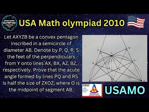 🛑817. USA Mathematical Olympiad 2010  || USAMO || BDMO