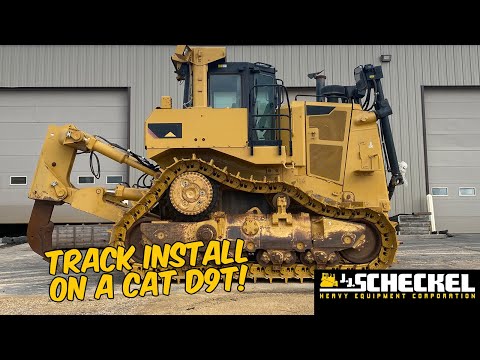 Installing new track groups on a CAT D9T. #heavyequipment #caterpillar #constructionequipment