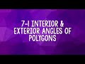 Exploring Interior and Exterior Angles of Polygons