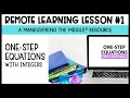 Solving One-Step Equations with Integers