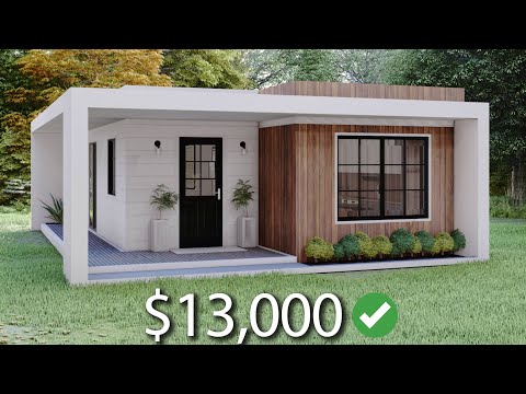 (7x9 Meters) Modern Small House Design | 2 Bedrooms Cabin House Tour | Tiny House Living