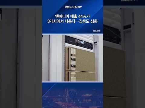 엔비디아 매출 44%<strong>가</strong> 3개사에서 나온다…집중도 심화