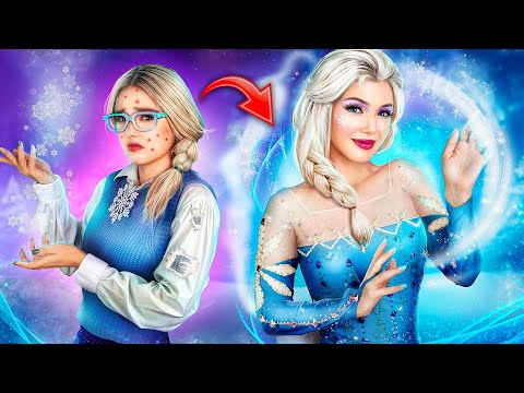 Frozen Elsa Makeover! Nerd Glow UP into Popular!