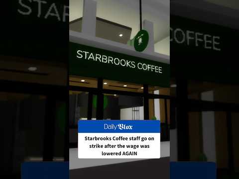 Starbrooks coffee star go on strike after the wage was lowered AGAIN. #roblox #brookhaven #starbucks