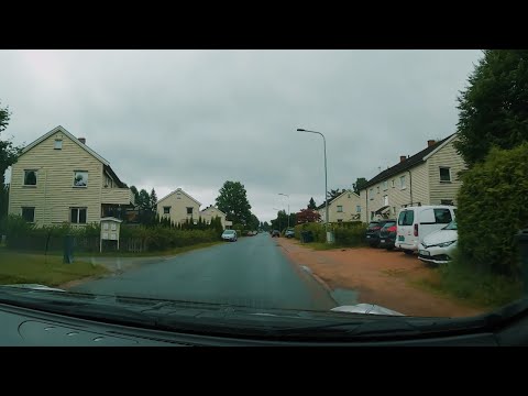 Driving In A Typical NORWEGIAN 🇧🇻 Neighborhood On A Rainy Day