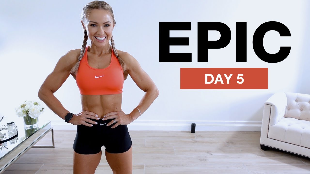 Day 5 of EPIC HIIT Full Body Workout No Equipment Caroline Girvan