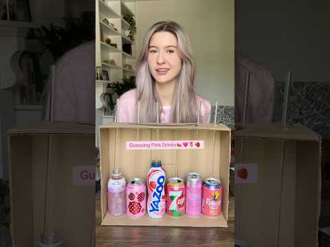 Guessing the PINK DRINK🩷🍓 #blindtasting #drinks #pink #challenge