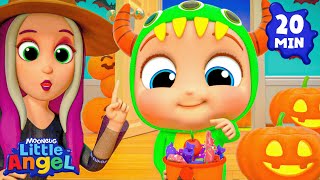 Trick or Treating Adventure 🎃 Fun Halloween Song | Little Angel And Friends Kid Songs