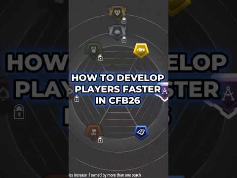 How To Develop Players FASTER In College Football 26 #cfb26  #collegefootball26 #shorts