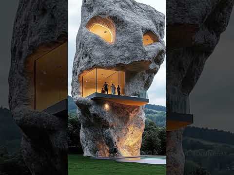 Perched on the Edge: Stone Building #mountainhome