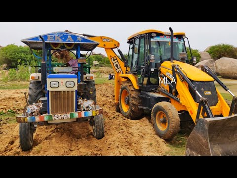 Swaraj 744 FE power plus tractor with fully loaded trolley | John Deere tractor power | CFV