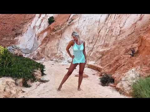 For Fashion Lovers 💕 Sweet Beach Vibes | White Bikini + Turquoise Lookbook | 4K Soft Summer Style