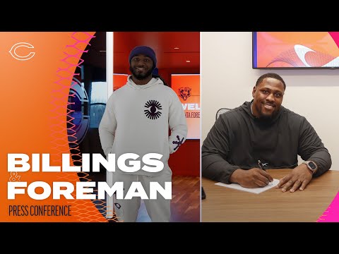 D'Onta Foreman and Andrew Billings Media Availability | Chicago Bears video clip