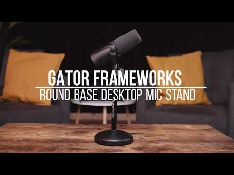 Gator Frameworks Round Base Desktop Mic Stand