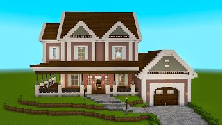 How to Build a TRADITIONAL SUBURBAN HOUSE in Minecraft! - PART 2