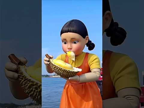 Cute Doll Eating Durian 😰 #funny #Shorts #shortsfeed #viral