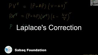 Laplace's Correction